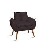 Poltrona Decorativa Opala Pés Palito Sala Recepção Cinza