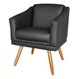 Poltrona Decorativa San Diego Em Corino - Visammer Decor