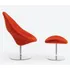 Poltrona Design Gondola Grande C/ Puff Suede Pierre Paulin