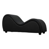 Poltrona Divã Tântrica Massagem Recamier Long Chaise Preto