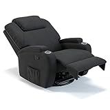Poltrona Do Papai Colton Linho Preto Elétrico Com Massageador
