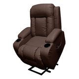 Poltrona Do Papai Massagem Aquecimento Lift 150 Pu Marrom