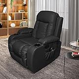 Poltrona Do Papai Reclinável Sala De Cinema Massagem Balanço Giratória Austin PU Preto G31 Gran Belo