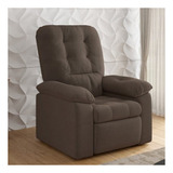 Poltrona Do Papai Reclinável Suede Veludo Estoril Jdwt