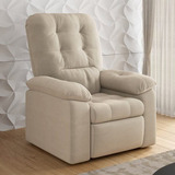 Poltrona Do Papai Reclinável Suede Veludo Estoril Jj