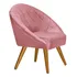 Poltrona Elegante Canastra Veludo Rosa Com Design Moderno Perfeito Para Sala De Estar Av Móveis