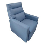 Poltrona Hospitalar Reclinável Medcombo Cor Azul Desenho Do Tecido Modelo Da Poltrona