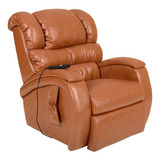 Poltrona Imperial Motorizada Gravidade Zero Com Massageador Cor Caramelo 852