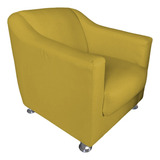 Poltrona Infantil Tillinha Suede Amarelo Majú Interiores