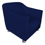 Poltrona Infantil Tillinha Suede Azul Marinho Majú