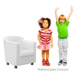 Poltrona Infantil Tillinha Suede Branco Dominic Decor