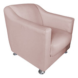 Poltrona Infantil Tillinha Suede Rosa Bebe Majú Interiores