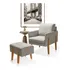 Poltrona Iris Decoração Moveis De Luxo De Alto Padrão + Puff