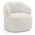 Poltrona Orgânica Giratória Living Glee Bouclê Off White