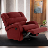 Poltrona Papai Reclin Kylie Manual Gira Usb Veludo Vermelho