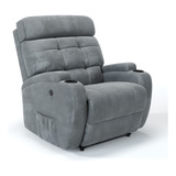 Poltrona Papai Reclinável Eletrica Massagem Suede Florença