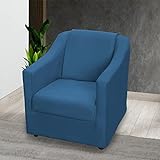Poltrona Para Sala Decorativa Cadeira Reforçada Para Recepção Consultório Escritório Pé Cromado Clique E Decore Azul Marinho 