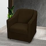 Poltrona Para Sala Decorativa Cadeira Reforçada Para Recepção Consultório Escritório Pé Cromado - Clique E Decore (marrom)