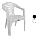 Poltrona Plástica Cadeira Com Encosto Resistente