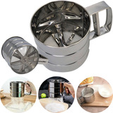 Polvilhador Caneca Peneira Inox Com Gatilho Açúcar Farinha