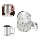 Polvilhador Caneca Peneira Inox Com Gatilho Açúcar Farinha