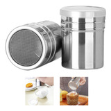 Polvilhador Com Tela Fina Em Aço Inox Farinha Canela