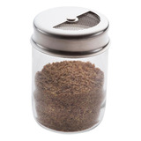 Polvilhador Pote De Vidro Com Tela Polvilhar Tampa De Inox
