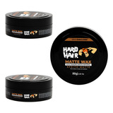 Pomada Cera Efeito Seco Matte Wax Hard Hair 80g Kit C 03uni