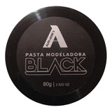 Pomada Pasta Modeladora Masculina Black Alfa Looks 80 Gramas