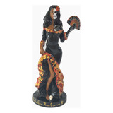Pomba Gira Rosa Caveira Umbanda Candomblé Estátua Enfeite