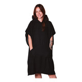 Poncho Atoalhado Roupão Surf Liso Troca De Roupa Facil Praia