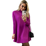 Poncho Blusa Feminina De Lã Tricot Macio Quentinho Gola Alta