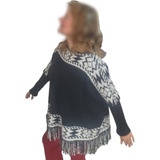 Poncho C mangas Tricô Lã Inverno G gg Importado Outlet