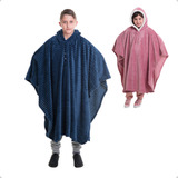Poncho Canelado Fleece plush