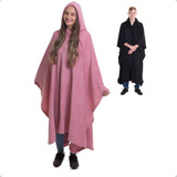 Poncho De Inverno Com Capuz Quentinho Masculino E Feminino