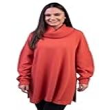 Poncho De Tricô Com Gola Boba Jéssi