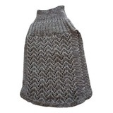 Poncho Estilo Pelerine De Lã De Trico