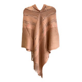 Poncho Feminino Elegante Com Capuz Outono Inverno
