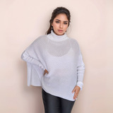 Poncho Feminino Gola Alta