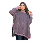 Poncho Feminino Manga Longa Tricot Poncho