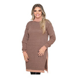 Poncho Feminino Manga Longa Tricot Poncho