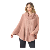 Poncho Feminino Tricot Outono Inverno Manga