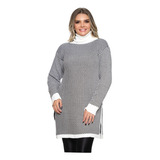 Poncho Feminino Xadrez Trico