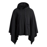 Poncho Masculino Street Style B33 Blusão Poncho Com Capuz