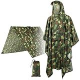 Poncho Militar Tático Camuflado Poncho De Chuva Ripstop Impermeável Leve Caça Camuflagem Multicam Poncho Para Homens Com Capuz Camuflagem Exército Capa De Chuva Abrigo Para Caminhadas Ao Ar Livre 