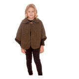 Poncho Pelerine Infantil Lã Menina