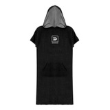 Poncho Roupão Toalha Surf Praia 100 Atoalhado Preto Adulto