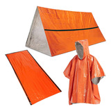 Poncho Térmico Com Saco De Dormir E Equipamento De Sobreviv