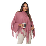 Poncho Trico Franja Larissa