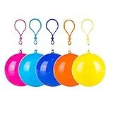 Ponchos De Chuva Descartáveis Portáteis Pacote Com 5 Multicoloridos Tampas De Garrafa De água De Plástico Com Chaveiro 5 Peças Multicor Universal Dimensions